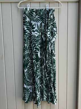 Hermoza Julia wrap skirt emerald parrot XS luxury resortwear NWT